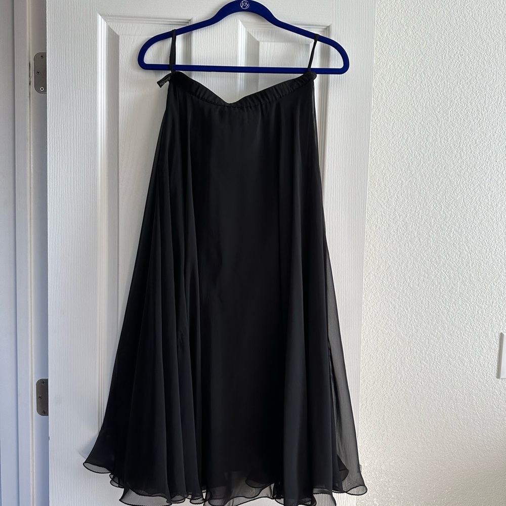 Black Chiffon Skirt